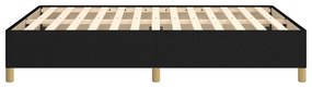 Estrutura de cama sem colchão 140x200 cm tecido preto