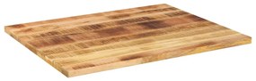 Tampo de mesa retangular 90x80x2,5 cm mangueira áspera maciça