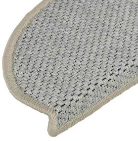 Tapetes escada adesivos aspeto sisal 30 pcs verde-claro