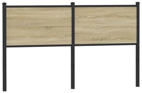 Cabeceira de cama 140 cm derivados madeira/aço carvalho sonoma