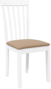 Cadeiras de jantar com almofadões 2 pcs madeira maciça branco