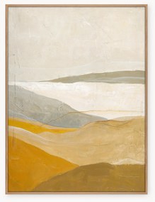 Quadro em tela pintado à mão emoldurado Yellow Field