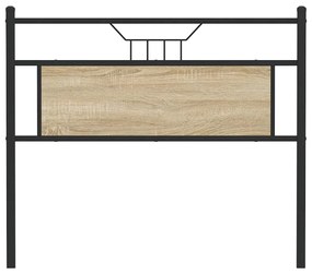 Cabeceira de cama 107 cm derivados madeira/aço carvalho sonoma