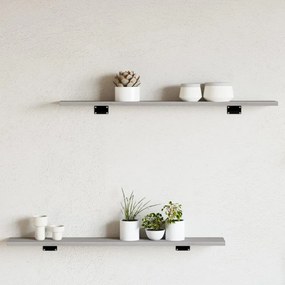 vidaXL Prateleiras de parede 4pcs derivados de madeira cinzento sonoma