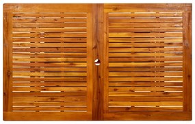 Mesa de jantar p/ jardim (160-240)x100x75 cm acácia maciça