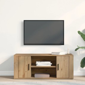 Armário de TV vidaXL Carvalho Artisan 100x35x40 cm Madeira engenheirad