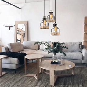 Candeeiro Suspenso Fiko – Preto – 37 cm de Diâmetro, 115 cm de Altura