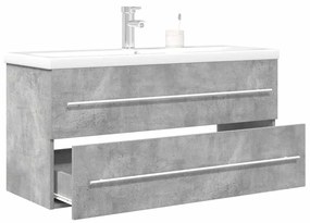vidaXL 2 pcs conj. móveis casa banho derivados madeira cinza cimento