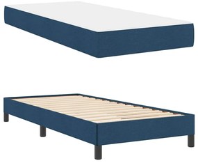 Cama Box Outros Azul 90 x 190 cm tecido