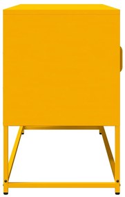 Móvel TV 100,5x39x60,5 cm aço laminado a frio amarelo mostarda