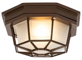 Luminária de teto rústica castanho ferrugem 21,3 cm IP44 - Bri Rústico