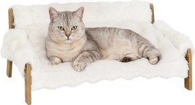 Sofá para Animais, 70 x 47 x 30 cm, Almofada Amovível, Branco