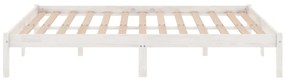 Estrutura de cama 140x190 cm pinho maciço branco