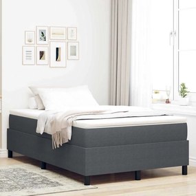 Cama Box Spring vidaXL Cinza Escuro 120x200 cm Tecido Cordinho
