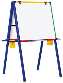 Quadro Branco Magnético C/ Cavalete 62x80cm Flipchart Moldura Plástico P/ Crianças