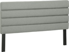 Cabeceira de Cama 140 cm Altura Ajustável em 3 Níveis 106/116/126 cm Estofada em Linho Cinza