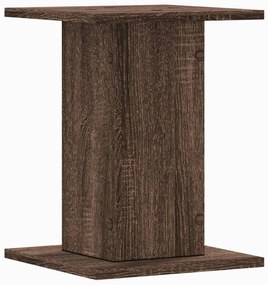 Suportes de colunas 2 pcs derivados madeira carvalho castanho