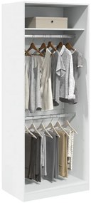 vidaXL Roupeiro 80x50x200 cm derivados de madeira branco