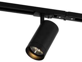 Sistema de iluminação de trilho moderno com 5 focos preto 1-fase GU10 70mm - Iconic Jeana Luxe