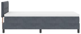 Cama Box com Colchão vidaXL Cinza Escuro 90x200 cm Veludo