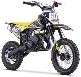 MINI MOTO PARA CRIANÇAS MINICROSS gasolina 60cc Roan RXT 12"/10" Amarela