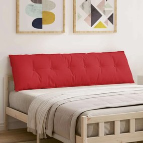 vidaXL Travesseiro para Costas Vermelho 180 x 19 x 50 cm tecido