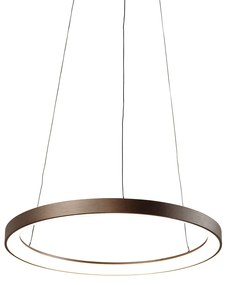 Candeeiro Pendente de Design Bronze com LED Dimmable Easylift - Hoop