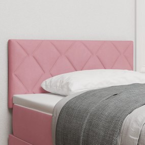 Cabeceira vidaXL Design em Blocos de Diamante Rosa 100 cm Veludo