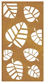 Decoração p/ muro de jardim 105x55 cm aço corten design folhas