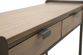 MESA CONSOLA TORONTO CINZENTO E CASTANHO 120X31X72 CM