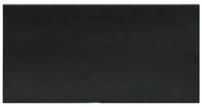 Mesa de cabeceira 60x30x75 cm madeira de mogno maciça preto