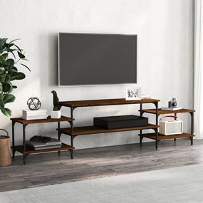 vidaXL Móvel de TV 197x35x52 cm derivados de madeira carvalho castanho