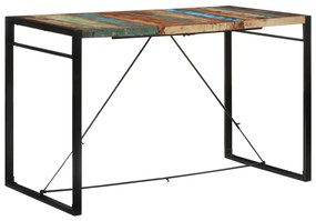 Mesa de bar 175x90x110 cm madeira recuperada maciça