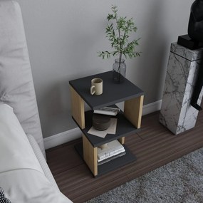 Mesa de Cabeceira Carter – Antracite Carvalho – 29,6x29,6x49,4 cm