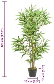 Árvore de bambu artificial 552 folhas 120 cm verde