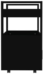 Carrinho de cozinha 60x45x80 cm derivados de madeira preto