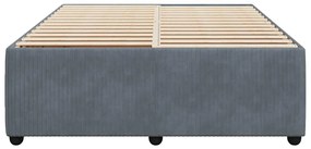 Estrutura de cama sem colchão 160x200 cm veludo cinzento-escuro