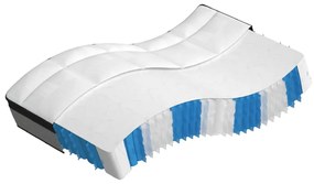 vidaXL Colchão de molas ensacadas médio plus 100x200 cm
