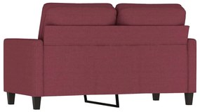 Sofá de 2 lugares tecido 120 cm vermelho tinto
