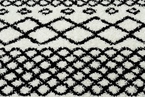 Tapete PROMO BERBER SAFI N9040 branco/preto Franjas berbere marroquino shaggy