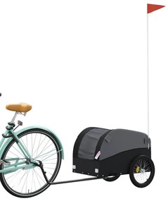 Reboque para bicicleta 30 kg ferro preto