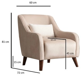 Cadeira Wing Buhara – Ecru – 60x81x72 cm