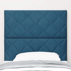 Cabeceira vidaXL Design Bloco de Diamante Azul Escuro 100 cm Veludo