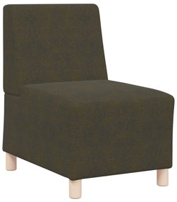 vidaXL Poltrona sem braços em camurça artificial 55 cm verde militar