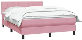 Cama com molas/colchão 140x210 cm veludo Rosa