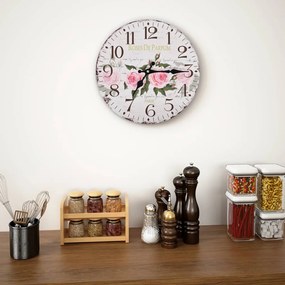 vidaXL Relógio de parede vintage florido 30 cm
