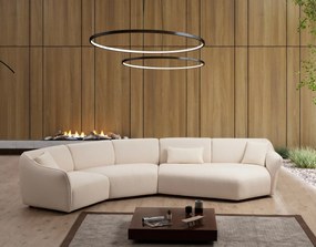 Sofá de Canto Mentis – Creme – 360x108x79 cm