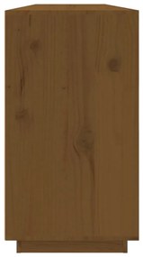 Aparador 100x40x75 cm madeira de pinho maciça castanho mel