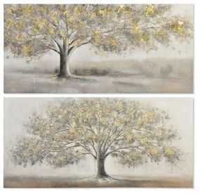 Pintura Dkd Home Decor Acrílico Tela Árvore Madeira Mdf (2 Pcs) (150 X 4 X 70 cm)