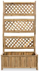 Floreira de jardim com treliça bambu 70 cm